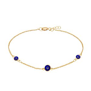 دستبند طلا زنانه مدل چشم نظر